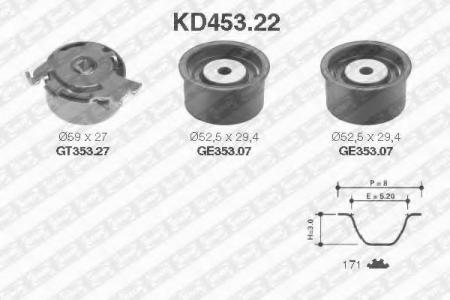 РЕМ.К-КТ ГРМ OPEL OMEGA/FRONTERA 2.2I 98-03 KD453.22