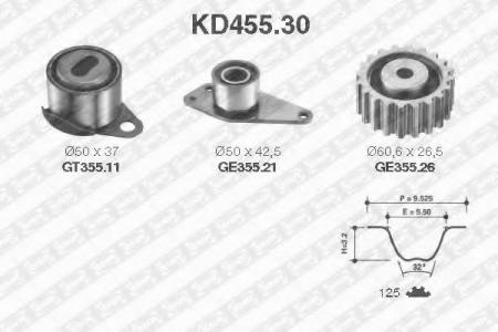 КОМПЛЕКТ РЕМНЯ ГРМ KD455.30