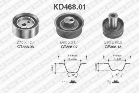 КОМПЛЕКТ ПРИВОДА ГРМ KD46801