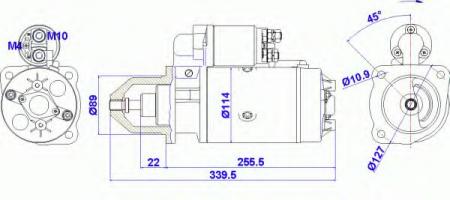  24V. 4kW 10  45  RVI Midliner /Premium 19024280 DELCO REMY