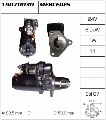  24V 6.2KW Z=11  19070030 DELCO REMY