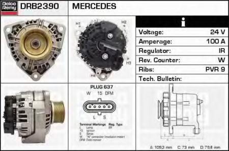  24V 100A DRB2390X DELCO REMY