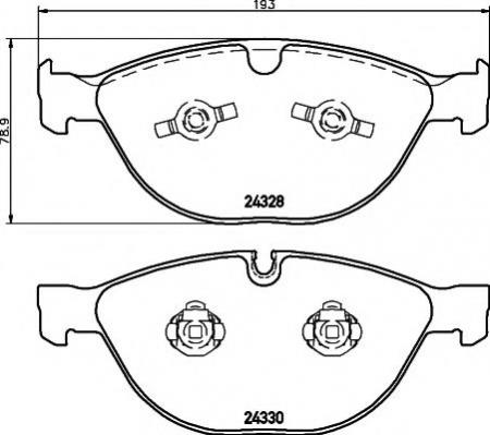 КОЛОДКИ ТОРМОЗНЫЕ 2432801 / MDB2826 T1618