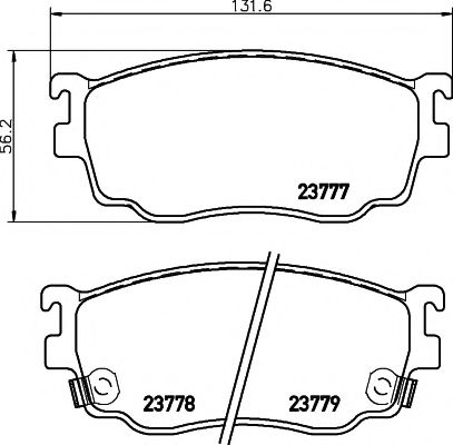 КОЛОДКИ ТОРМОЗНЫЕ ДИСКОВЫЕ ПЕРЕДН MAZDA: PREMACY 01- T1472