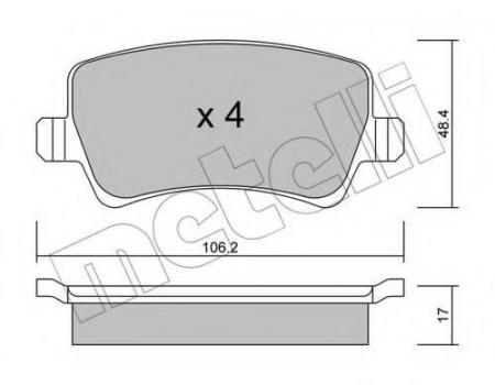 КОЛОДКИ ТОРМОЗНЫЕ ЗАДНИЕ ДИСКОВЫЕ К-КТ 22-0676-0