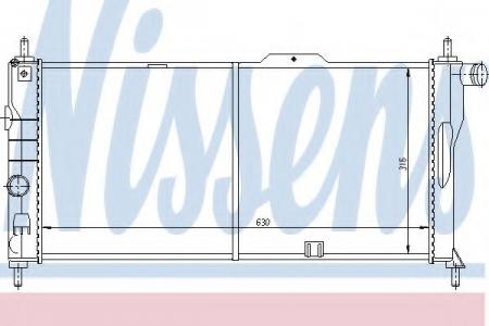 РАДИАТОР ДВИГАТЕЛЯ: KADETT E/84-93/1.6D/1.8/2.0 632731