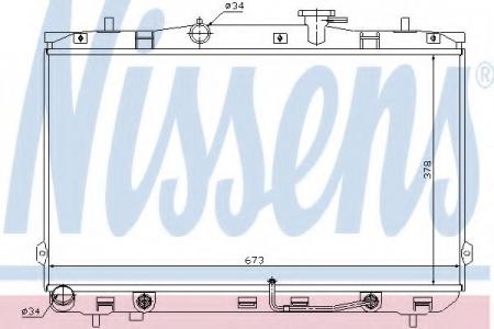 РАДИАТОР ДВИГАТЕЛЯ HYUNDAI LANTRA 1,5-2,0 AUT 00- 67025