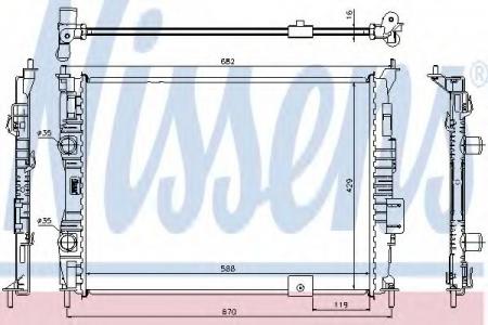 РАДИАТОР NI QASHQAI 1,6 МКПП  07- 67364