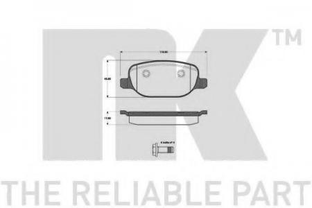 КОМПЛЕКТ ТОРМОЗНХ КОЛОДОК, Д 221025