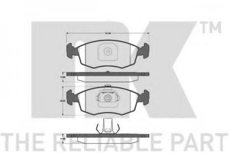 КОЛОДКИ ТОРМ.ПЕР. ДИСК.SCHEIBENBREMSBELAG, SCHEIBENBREMSE 222362