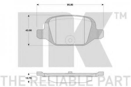 КОЛОДКИ ТОРМ.ПЕР. ДИСК.SCHEIBENBREMSBELAG, SCHEIBENBREMSE 222386