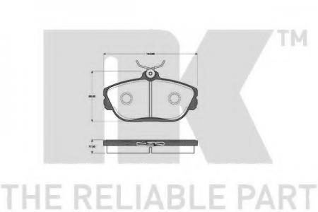 КОМПЛЕКТ ТОРМОЗНХ КОЛОДОК, ДИС 222538