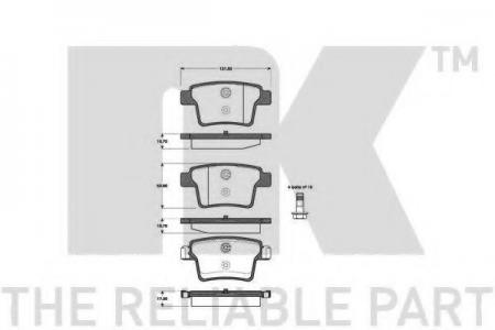КОМПЛЕКТ ТОРМОЗНХ КОЛОДОК, Д 222563