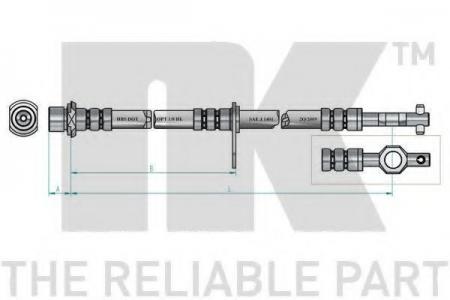 ШЛАНГ ТОРМОЗНОЙ TOYOTA AVENSIS 97-03 ПЕРЕДНИЙ ПРАВЫЙ 854556