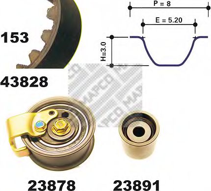 ZAHNRIEMENSATZ 23828