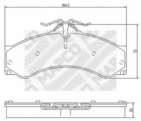 К-Т КОЛОДОК ТОРМ. FR MB SPRINTER -06, VW LT28-46 6749