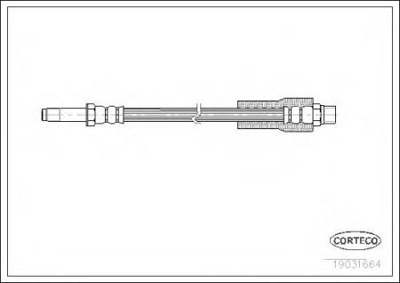 ШЛАНГ ТОРМОЗНОЙ RE BMW  5(E39) 275ММ 19031664