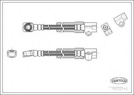 ШЛАНГ ТОРМОЗНОЙ 19032142