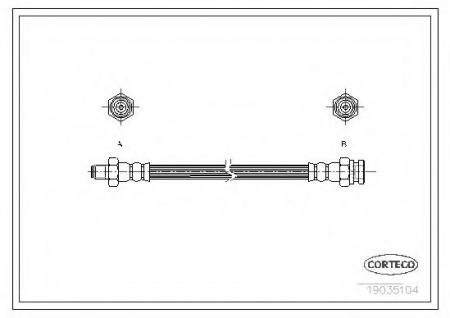 ШЛАНГ ТОРМОЗНОЙ 19035104 19035104