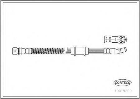 ШЛАНГ ТОРМОЗНОЙ FR  L  В- NIVA  471ММ 19018200