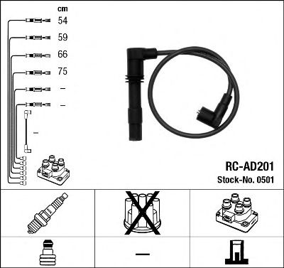 0501 / RC-AD201    AUDI A3/VW BORAGOLF/PASSAT/SKODA OKTAVIA AGN/AZM 20V 1.8/2.0 96> 0501