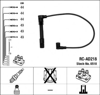 0518 / RC-AD218    AUDI A4/A6/A8 2.4/2.6/2.8 95> 0518
