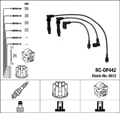 RC-OP442 (0812) OPEL Vectra B 1.6i 95- -  0812 NGK