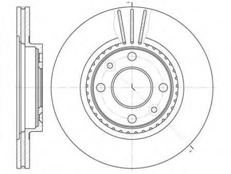 ДИСК ТОРМОЗНОЙ RENAULT CLIO/MEGANE/R19 1.4-1.9TDI 614410
