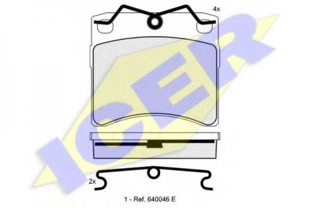 К-Т КОЛОДКИ VW T4 1.8I-2.5TDI 90- ПЕР 140895