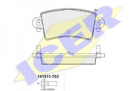 141511-703 (23669) OPEL MOVANO 00- R 141511703