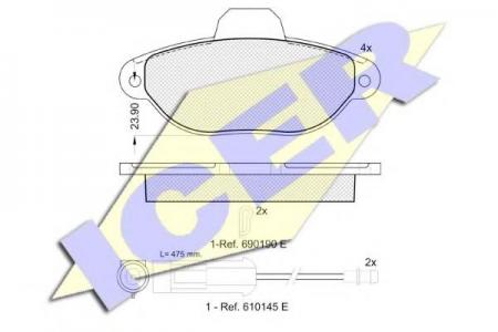 180953 (21436) FIAT PUNTO 93- F 180953