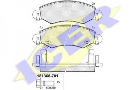 181368-701 (23253) OPEL AGILA F 181368701