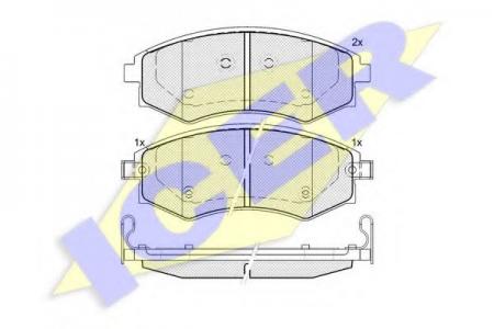 К-Т КОЛОДКИ DAE REXTON 3.2I/2.9TD/SSAN REXTON 3.2I/2.7XDI/2.9D 02- ПЕР 181716