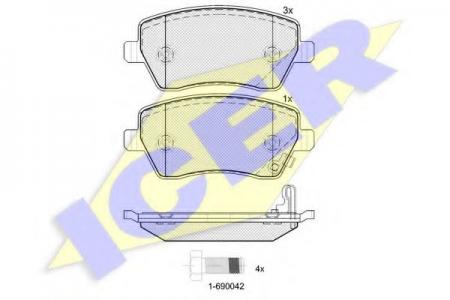 ТОРМОЗНЫЕ КОЛОДКИ 181748
