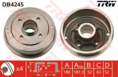   RENAULT LOGAN/CLIO/MEGANE (D=180MM) . C BENDIX DB4245