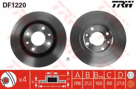    CITROEN: BERLINGO 96-, BERLINGO  96-, BX 86-93, BX BREAK 88-94, XANTIA 93-98, XANTIA 98-03, XANTIA BREAK 95-98, XANTIA BREAK 98-03 DF1220