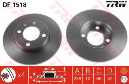    AUDI: 80 72-78, 80 78-81,  SEAT: CORDOBA 94-99, CORDOBA VARIO 96-99, IBIZA II 93-99,  VW: DERBY 81-84, GOLF I 74-83, GOLF II 83-92, JETTA I DF1518