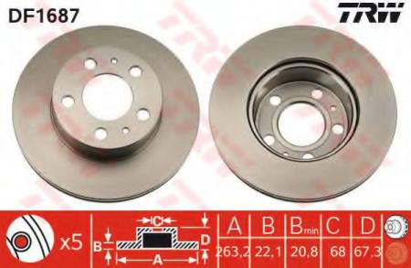    VOLVO: 240 74-93, 240 KOMBI 74-93, 260 74-82, 260  75-82 DF1687