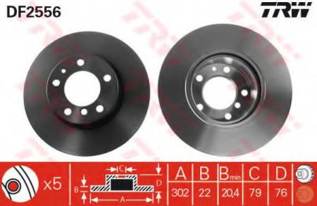    BMW: 5 86-90, 5 88-95, 5 TOURING 91-97, 7 86-94 DF2556