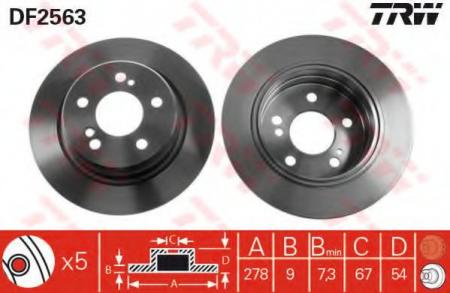   MERCEDES W202/W203/W124/W210/R170/R171  D=278. DF2563