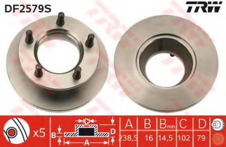   MERCEDES 100 (631) 2.4D 88-96  D=238,5. DF2579S