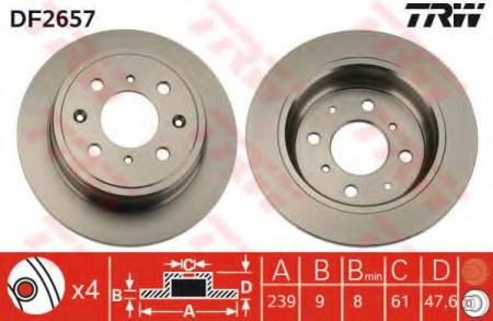    HONDA: ACCORD III 85-89, ACCORD III AERODECK 85-89, CIVIC IV 91-95, CIVIC IV HATCHBACK 91-95, CIVIC V 95-01, CIVIC V HATCHBACK 95-01, CRX II DF2657