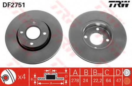    FORD: COUGAR 98-01, MONDEO I 94-96, MONDEO I  94-96, MONDEO I  94-96, MONDEO II 96-00, MONDEO II  96-00, MONDEO II  DF2751