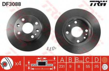   MAZDA 323 89-94/MX-5 90-98  D=231. DF3088