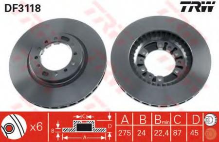    MITSUBISHI: L 200 06-, L 200 92-, PAJERO II 90-00, PAJERO II   90-00, PAJERO III 01-, PAJERO SPORT 98- DF3118