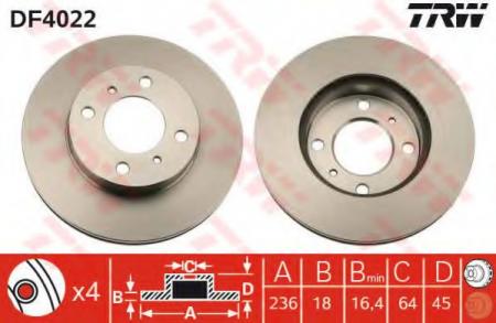    MITSUBISHI: CARISMA 95-06, CARISMA  96-06, COLT IV 92-96, COLT V 96-05, LANCER V 92-, LANCER V STATION WAGON 92-03, LANCER VI 95-03 DF4022