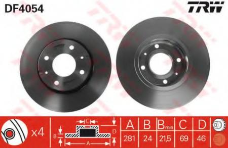    MITSUBISHI: CARISMA 97-06, CARISMA  97-06,  VOLVO: S40 I 95-03, V40  95-04 DF4054