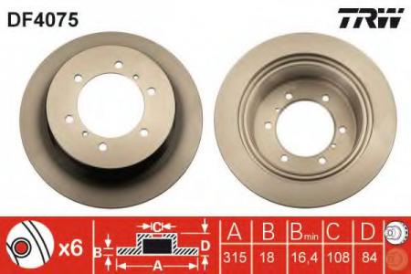    MITSUBISHI: L 400  96-, L 400  96-, PAJERO II 90-00, PAJERO II   90-00, PAJERO III 01-, PAJERO SPORT 98-, SPACE DF4075