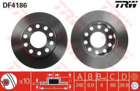    AUDI: A4 95-00, A4 00-04, A4 04-, A4 AVANT 96-01, A4 AVANT 01-04, A4 AVANT 04-, A4  02- DF4186