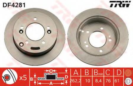    HY: SONATA V 05-, TUCSON 04-, XG 98-,  KIA: MAGENTIS 05-, SPORTAGE 04- DF4281